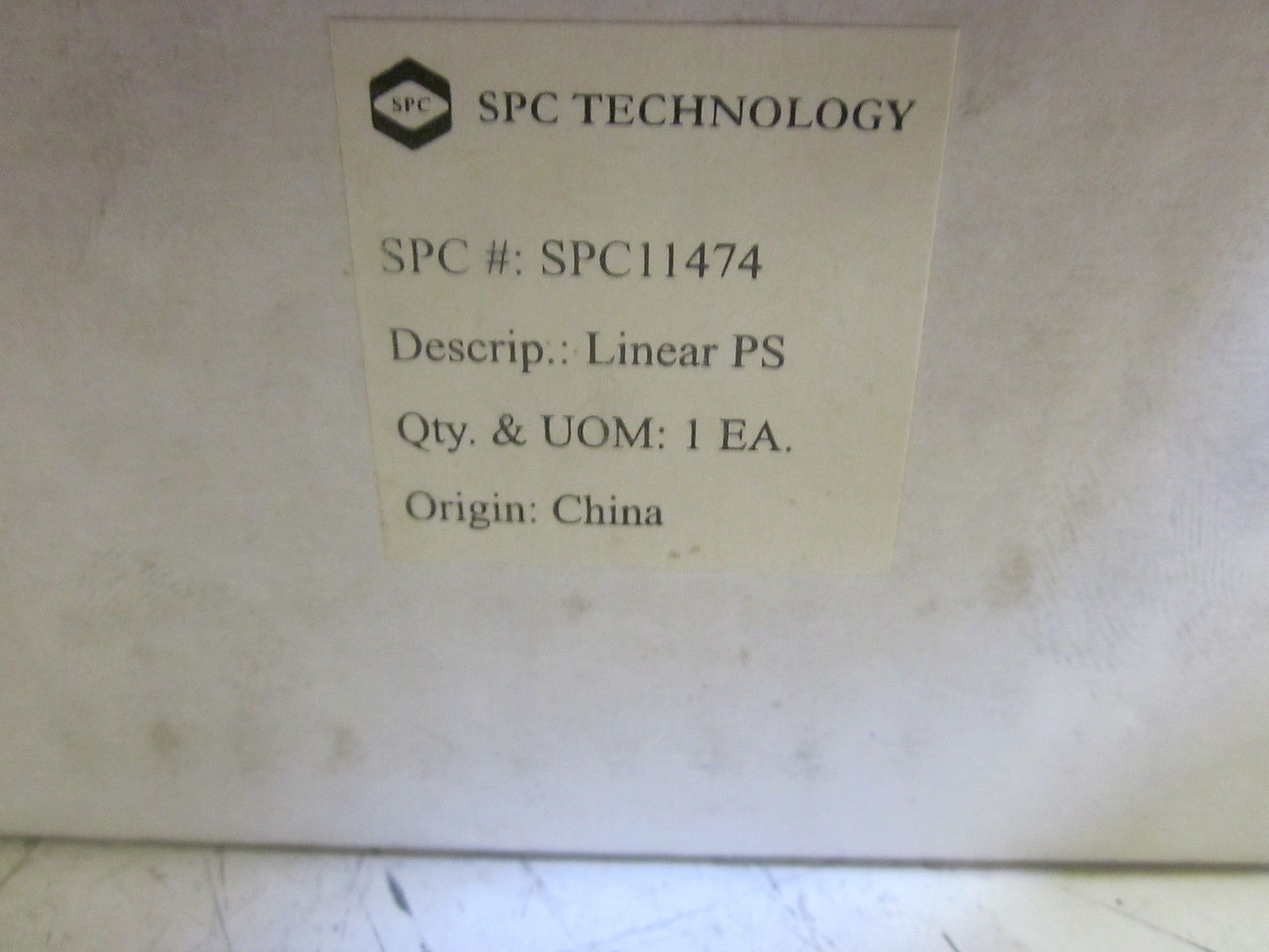 SPC TECHNOLOGY SPC11474 LINEAR POWER SUPPLY  NSMP