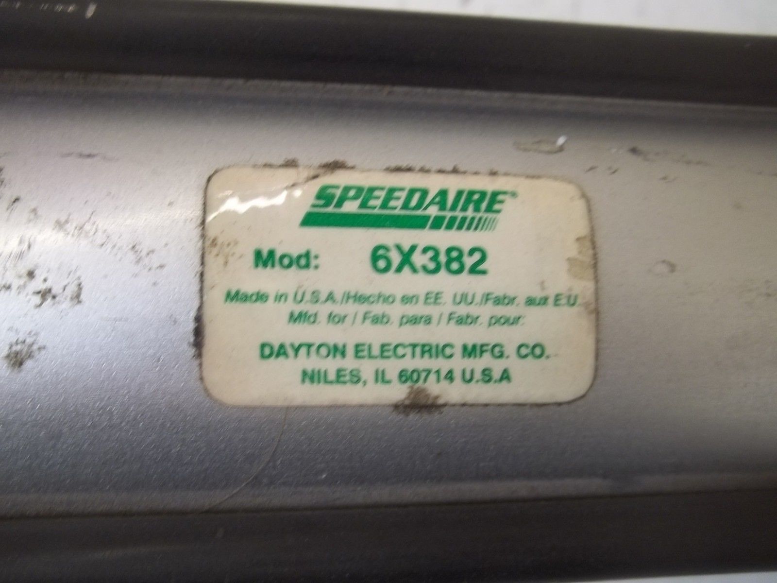 SPEEDAIRE 6X382 PNEUMATIC CYLINDER UNMP