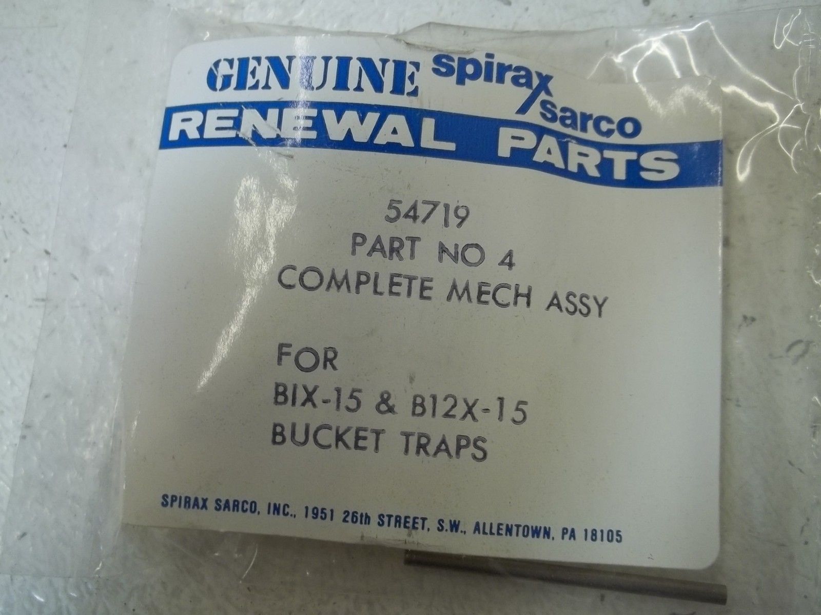SPIRAX SARCO 80001 BUCKET TRAPS NSMP
