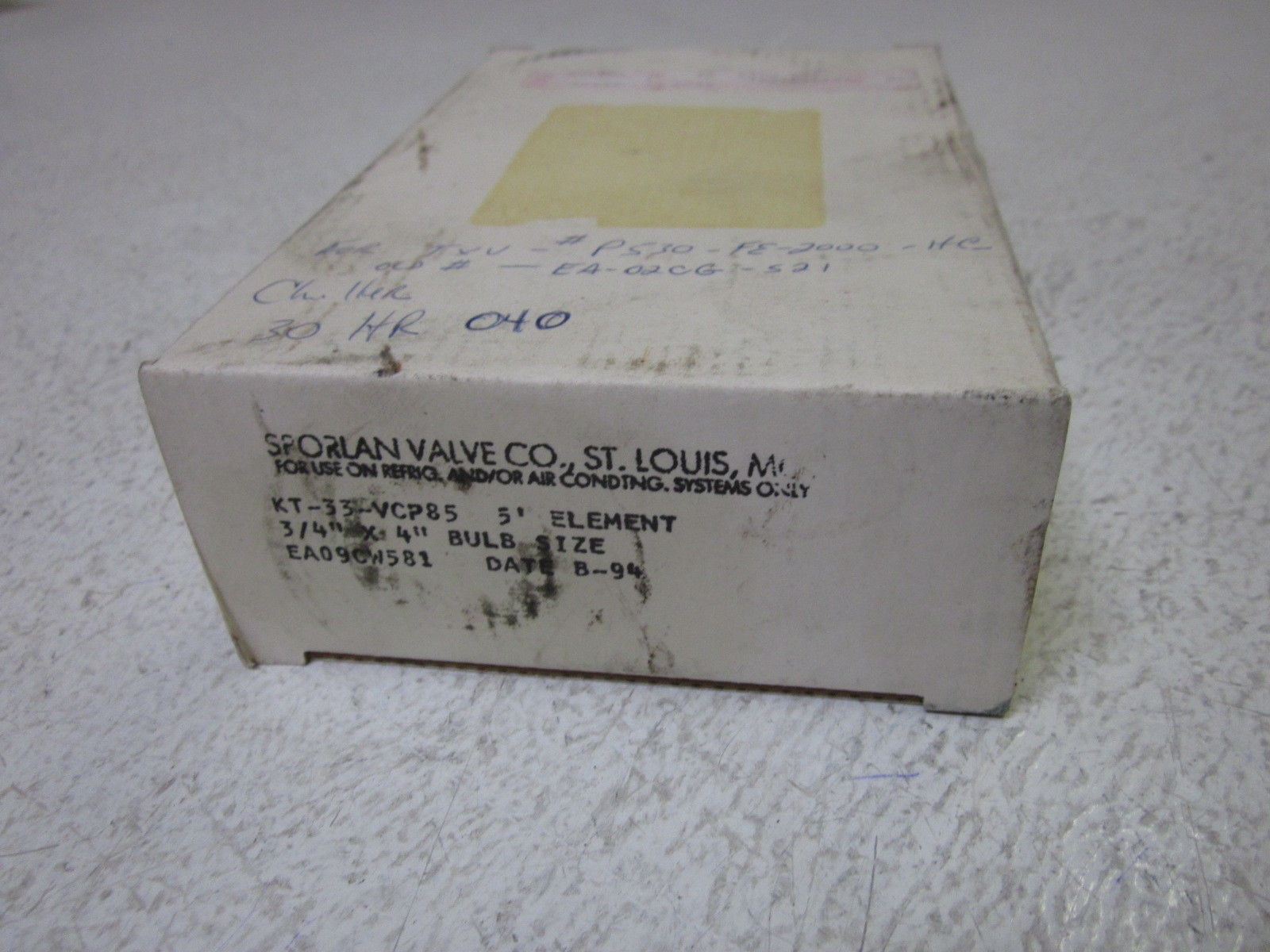 SPORLAN VALVE CO. KT-33-VCP85 THERMOSTATIC  EXPANSION VALVE *NEW IN BOX*