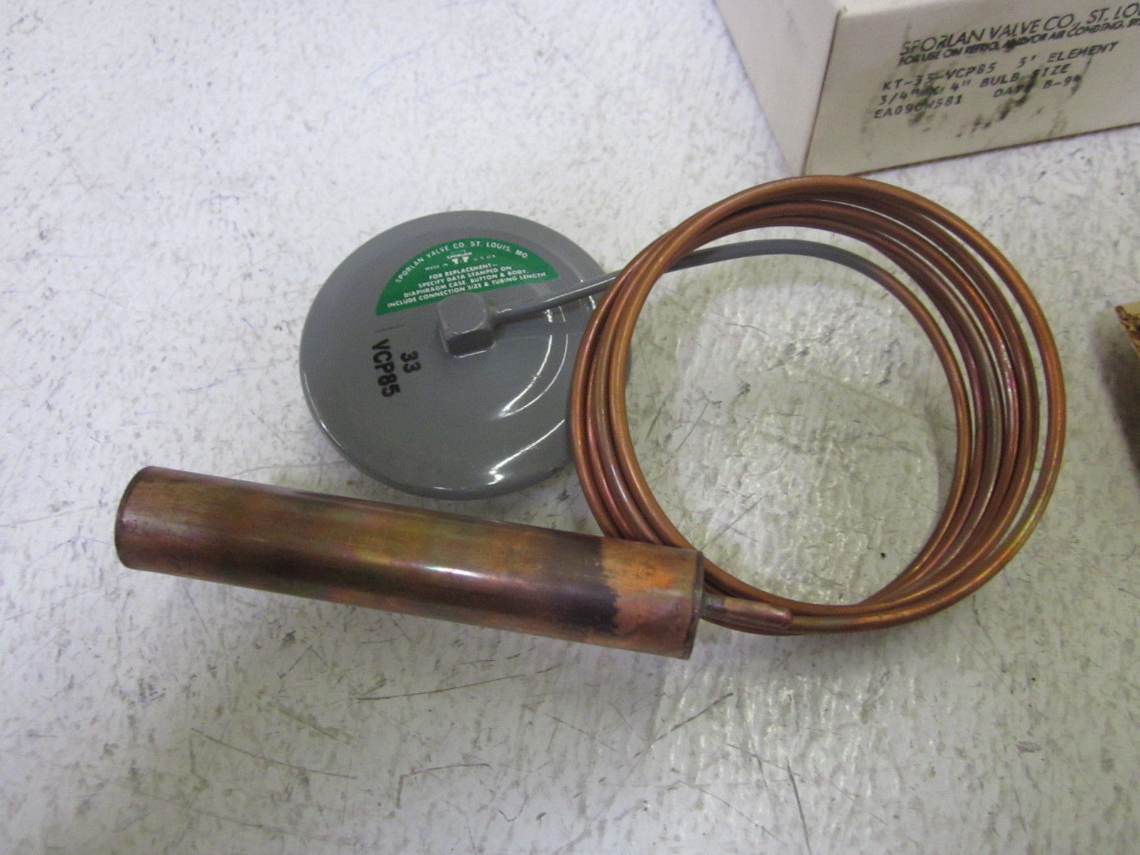 SPORLAN VALVE CO. KT-33-VCP85 THERMOSTATIC  EXPANSION VALVE *NEW IN BOX*