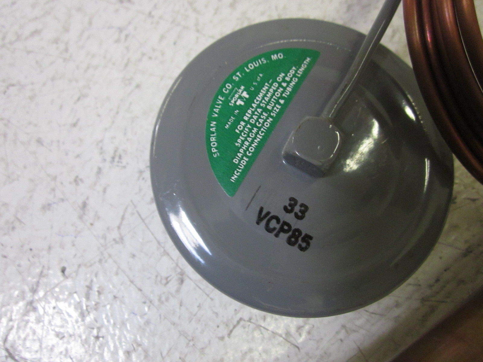 SPORLAN VALVE CO. KT-33-VCP85 THERMOSTATIC  EXPANSION VALVE *NEW IN BOX*