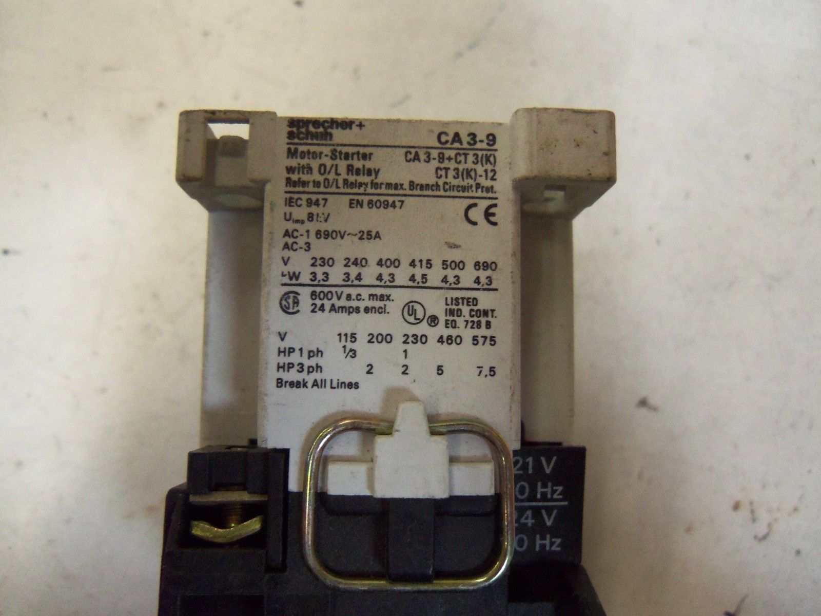 SPRECHER+SCHUH CA3-9-10 MOTOR STARTER UNMP