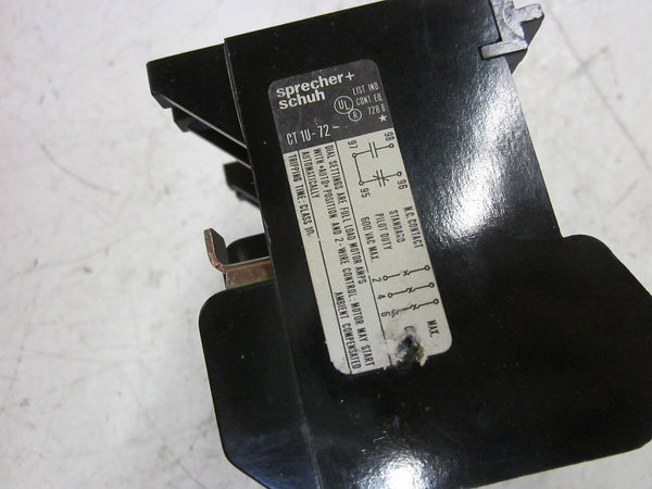 SPRECHER+SCHUH CT-1U-72 OVERLOAD RELAY 42-72  AMP UNMP