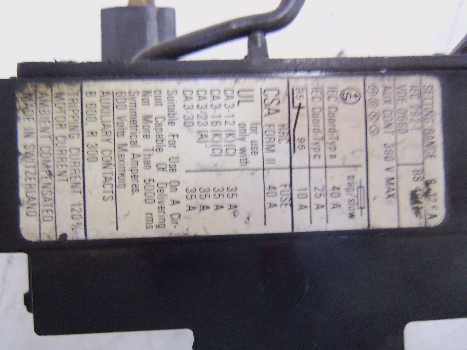 SPRECHER+SCHUH 9-12,5A  CT 3K-12 *USED*