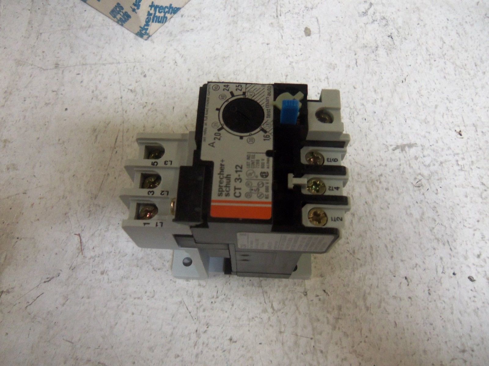 SPRECHER+SCHUH CTA3-2.5 OVERLOAD RELAY NSMP