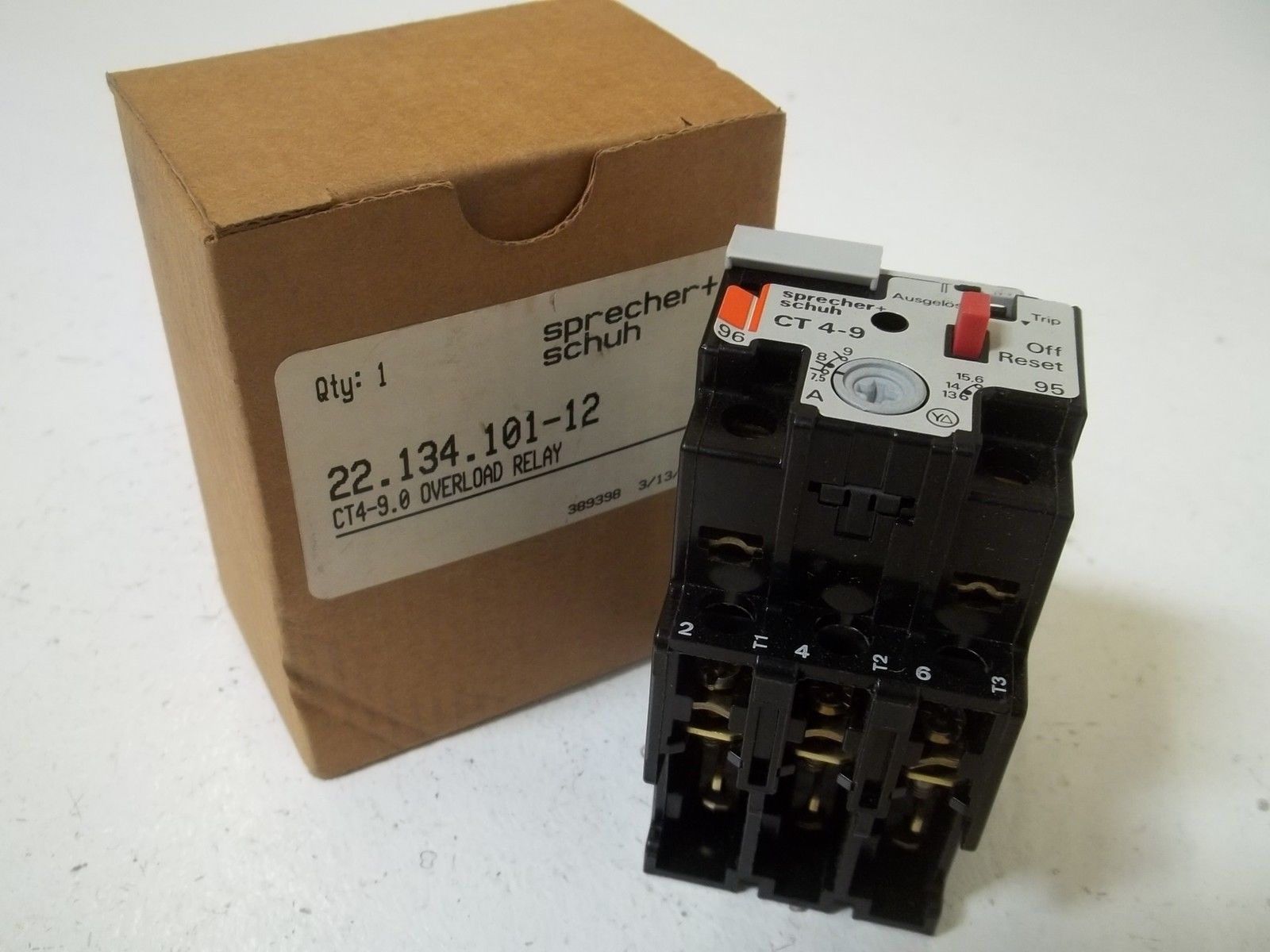 SPRECHER+SCHUH CT4-9.0 OVERLOAD RELAY NSMP