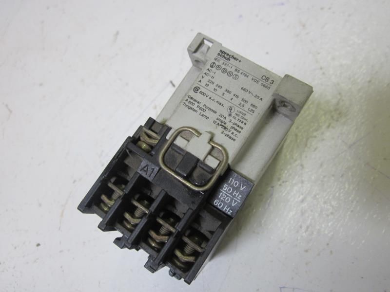 SPRECHNER + SCHUH CS3-31E CONTACTOR 120VAC UNMP