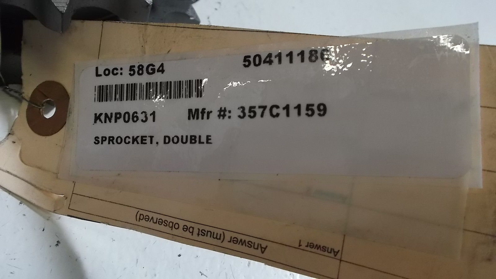 SPROCKET, DOUBLE 357 C1159 NSNP