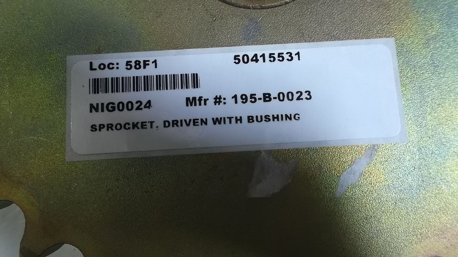 SPROCKET DRIVEN WITH BRUSHING 195-B-003 NSNP