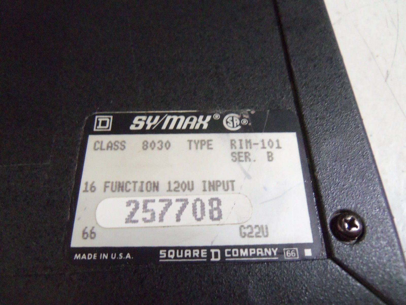 SQUARE-D 8030-RIM-101 INPUT MODULE UNMP