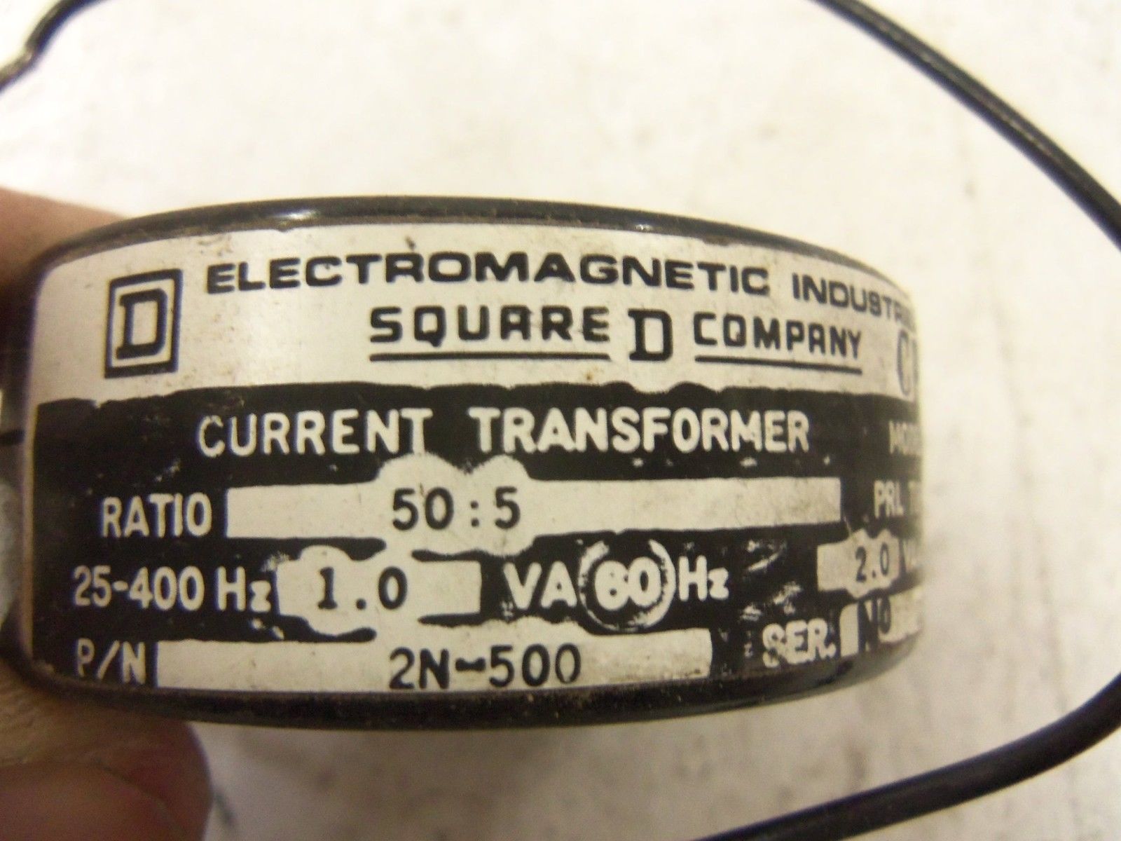 SQUARE D 2N-500 CURRENT TRANSFORMER UNMP