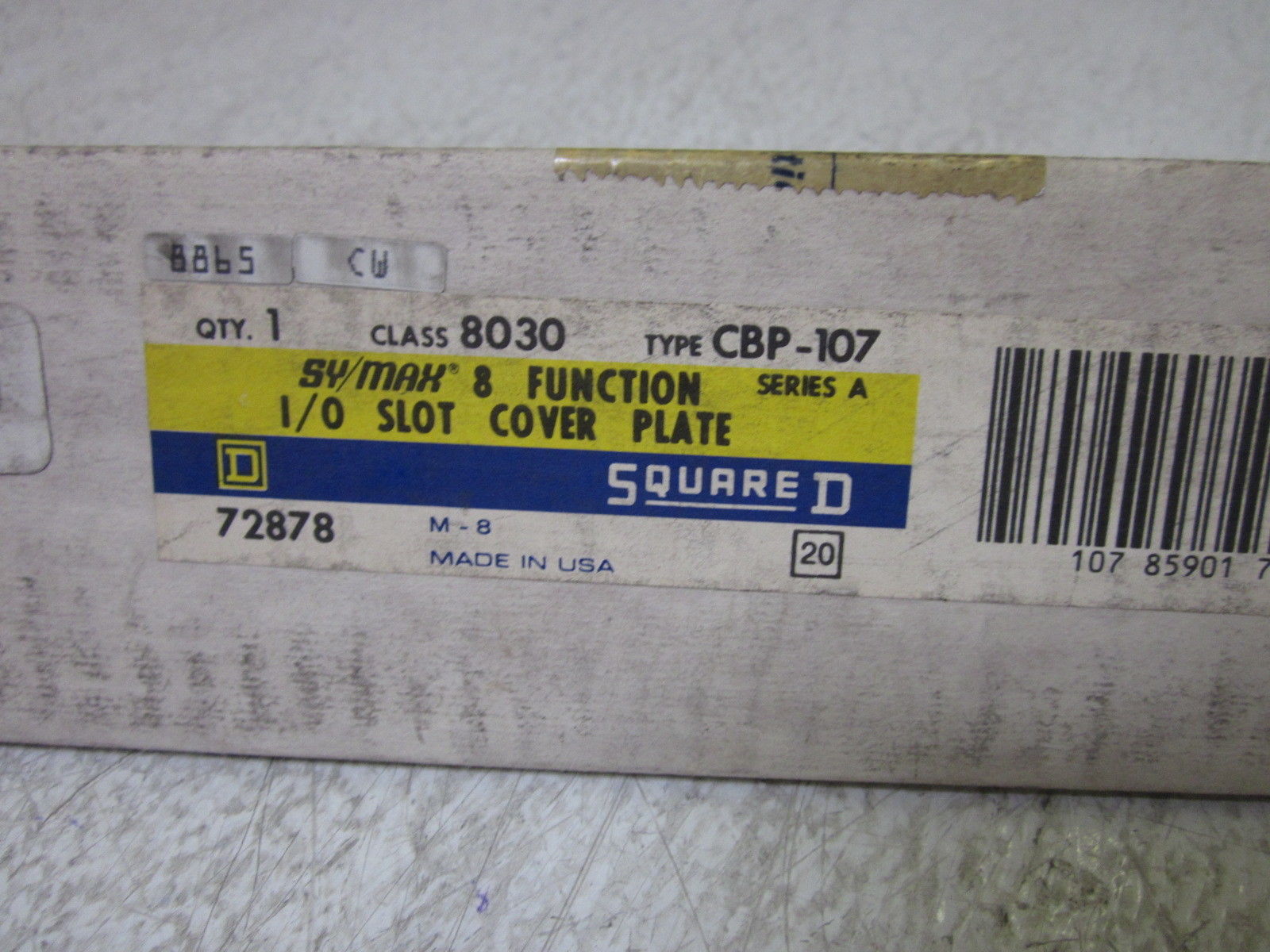 SQUARE D 8030-CBP-107 SER.A 8 JUNCTION  I/O SLOT COVER PLATE NSMP