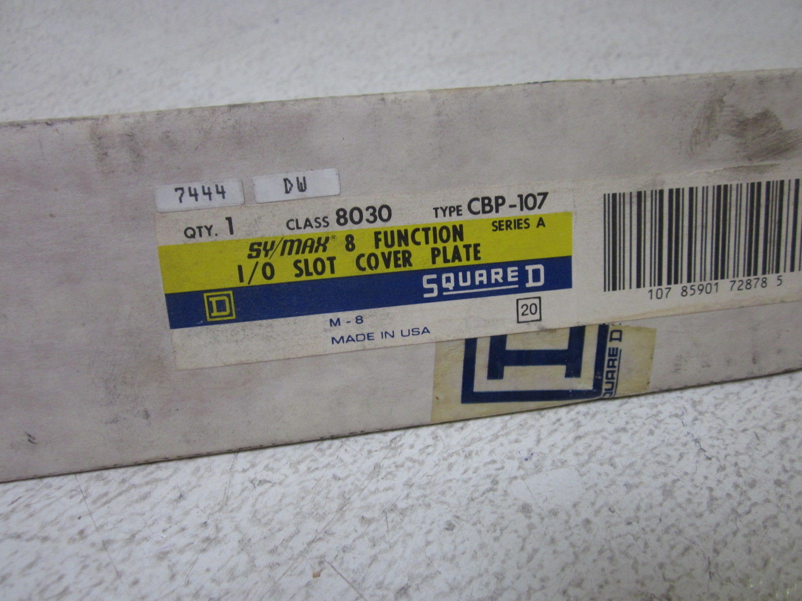 SQUARE D 8034-CBP-107 8 FUNCTION I/O SLOT COVER PLATE NSMP