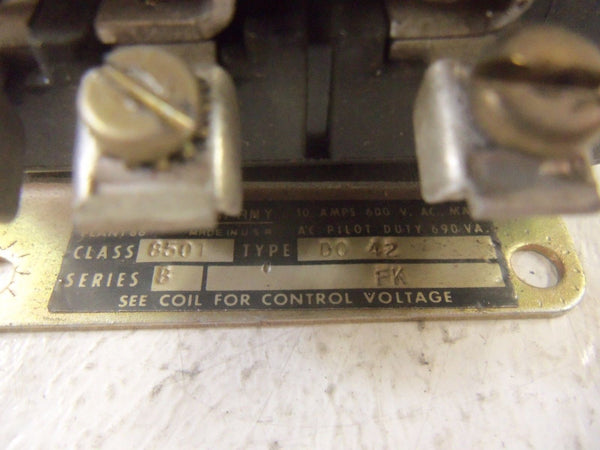 SQUARE D 8501-D0-42 RELAY UNMP