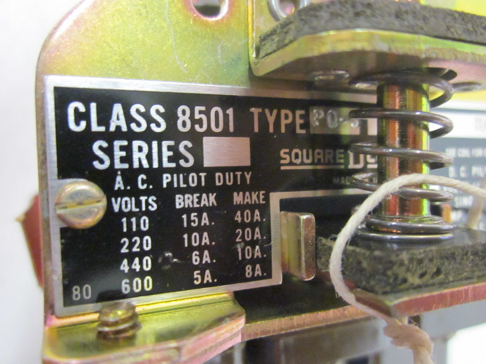 SQUARE D 8501-P0-3-HA 120V NSNP