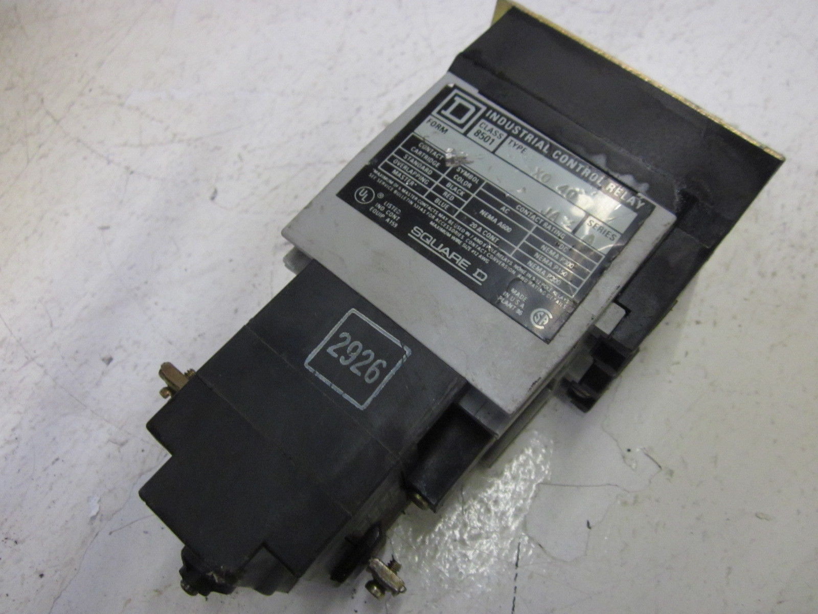 SQUARE D 8501-X040 SER.A UNMP