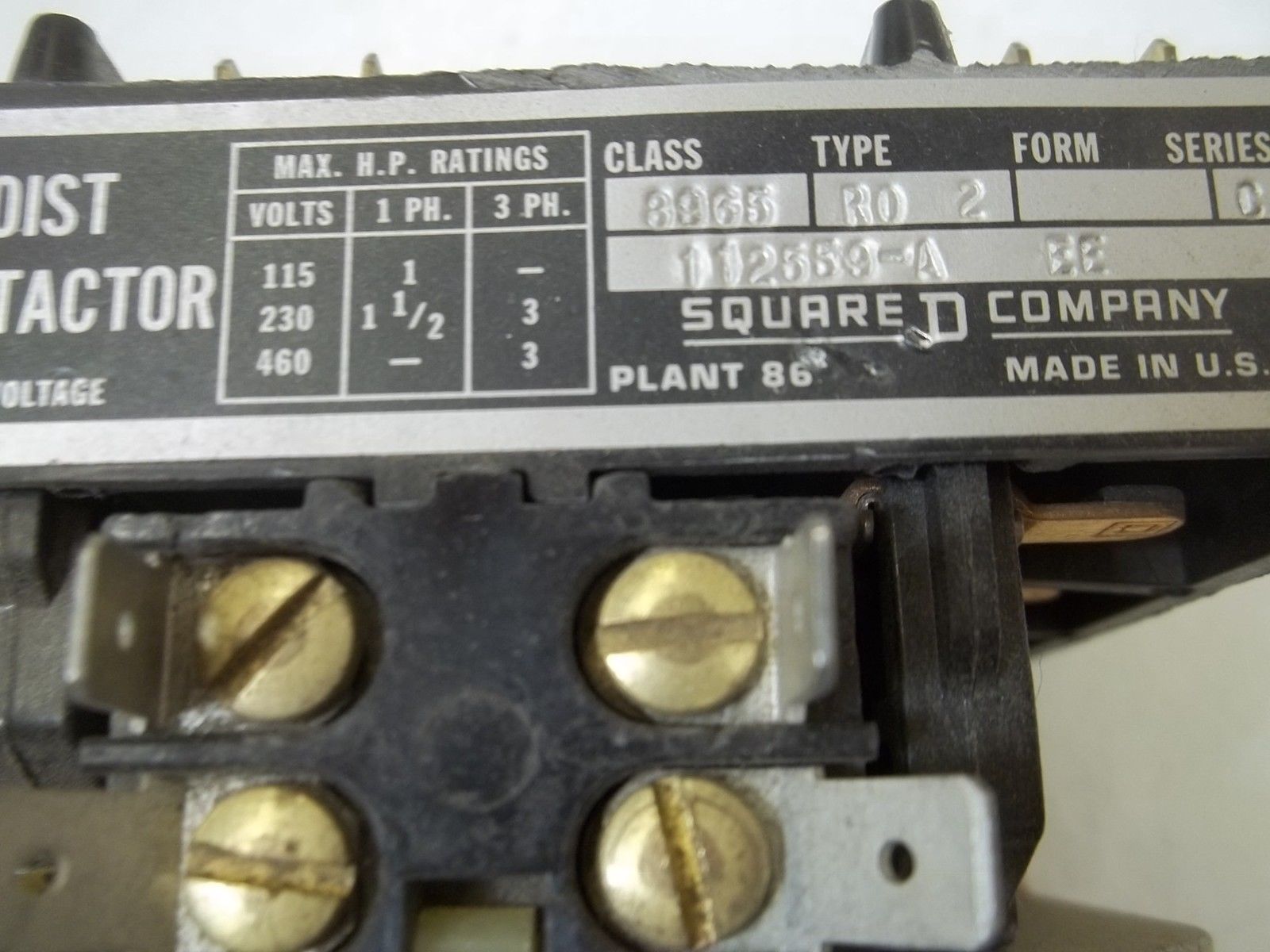 SQUARE D 8965-R02 UNMP
