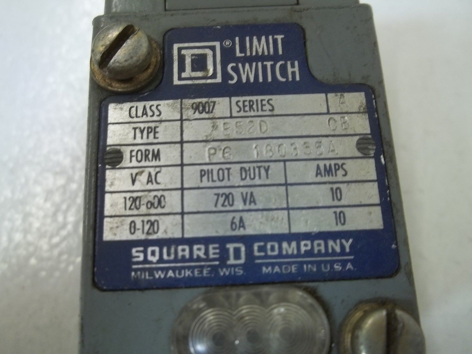 SQUARE D 9007-B52D SER.A UNMP