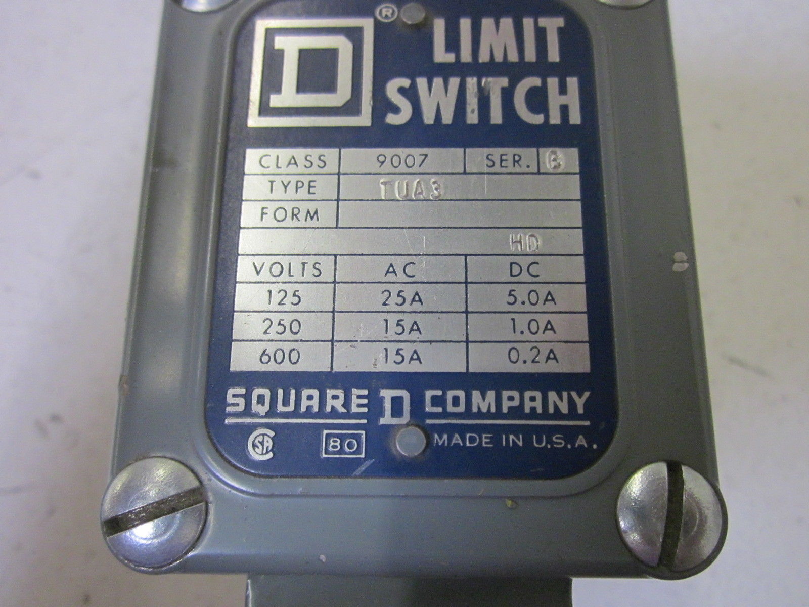 SQUARE D 9007-TUA3 NSNP