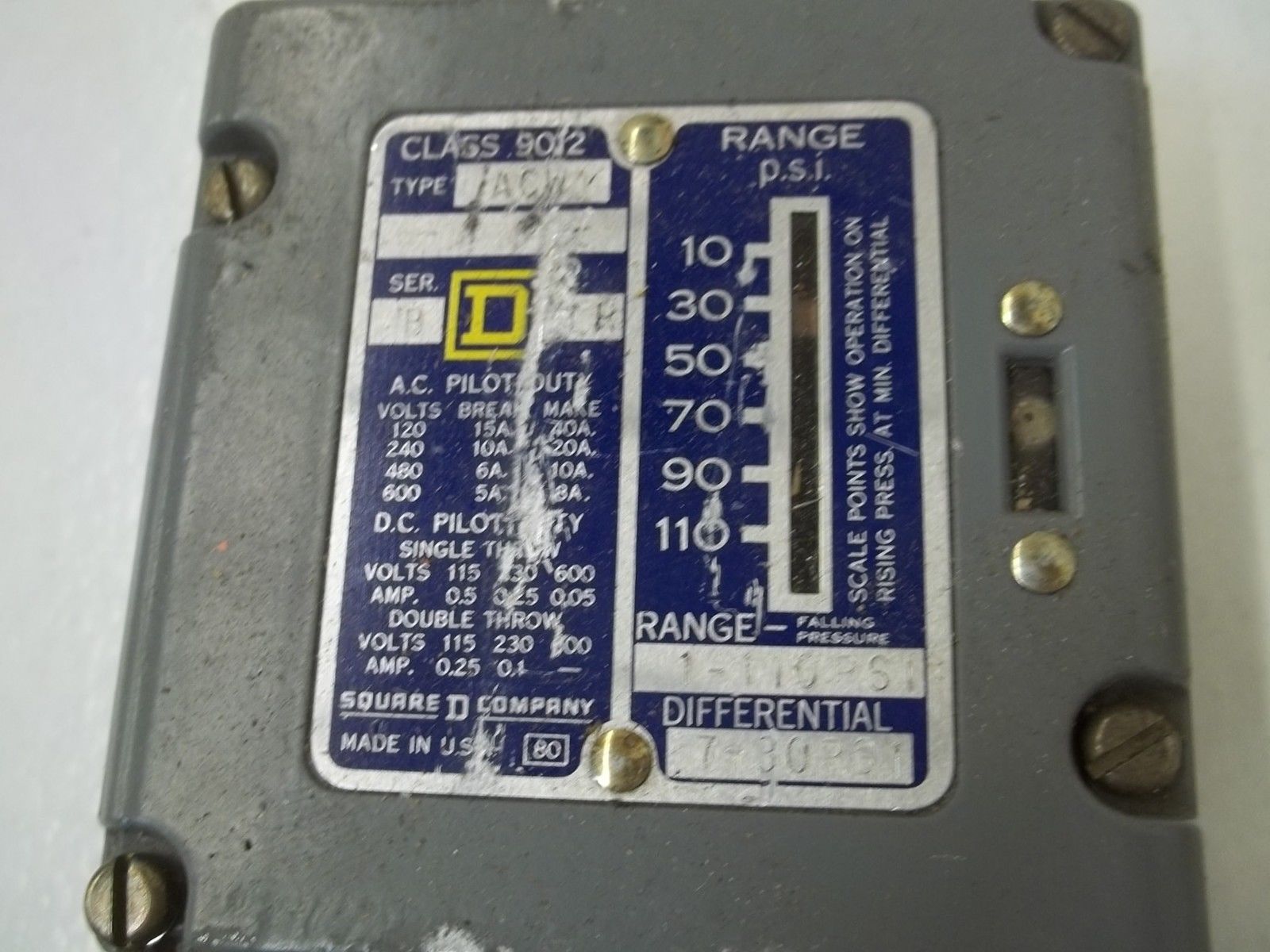 SQUARE D 9012-ACW1 UNMP