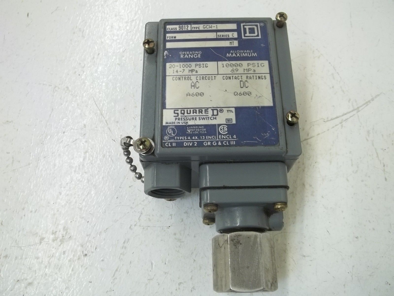 SQUARE D 9012GCW-1 UNMP