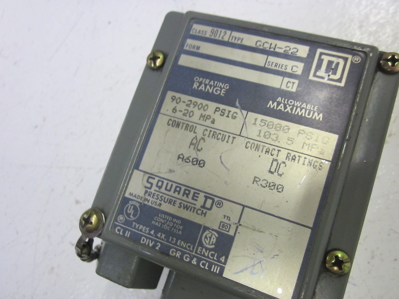 SQUARE D 9012-GCW-2  UNMP