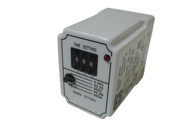 SQUARE D 9050-JCK60V20 SER.B ON DELAY TIMING RELAY UNMP