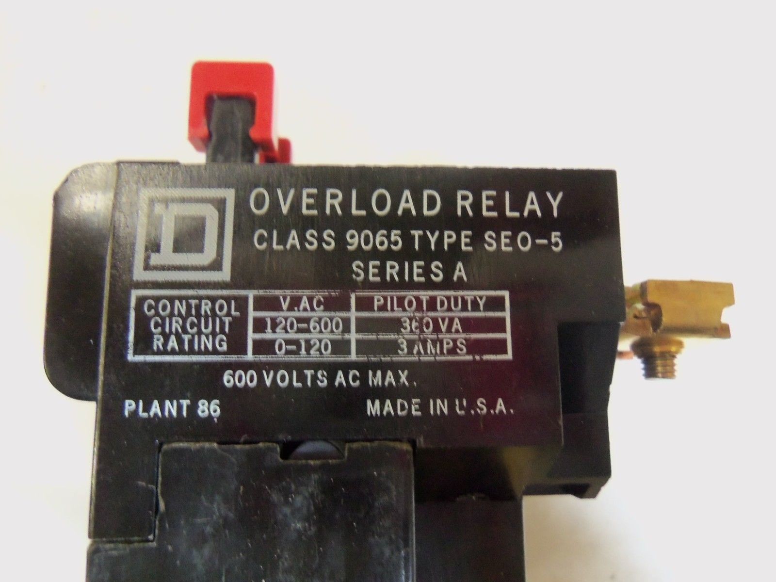 SQUARE D 9065-SE0-5 OVERLOAD RELAYS 9065SE0-5 NSNP