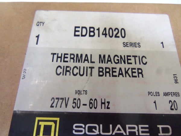 SQUARE D EDB14020 CIRCUIT BREAKER 20A  NSFS