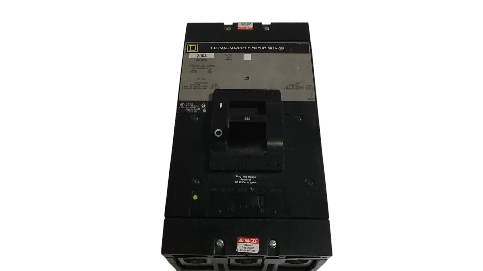 SQUARE D Q4L3250 CIRCUIT BREAKER 250A UNMP