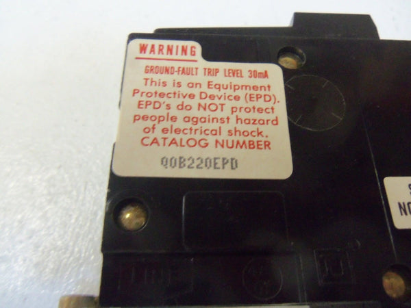 SQUARE D QOB220EP0 CIRCUIT BREAKER NSMP