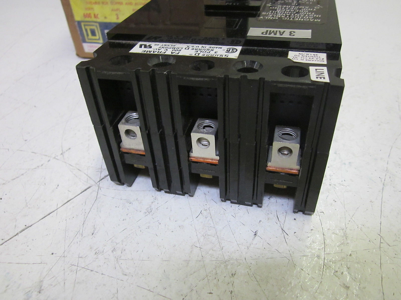 SQUARED FAL-36003-11M CIRCUIT BREAKER 3P 3A 600V  NSMP