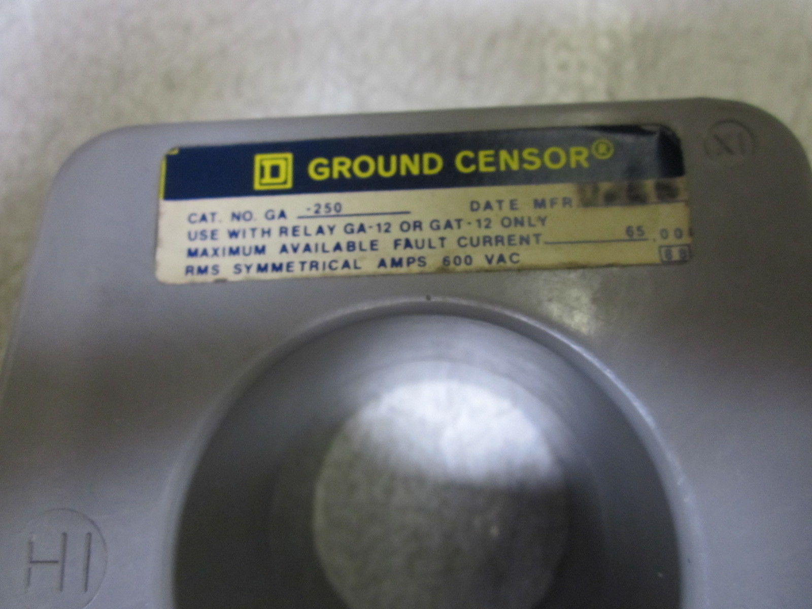 SQUARE D GA-250 GROUND SENSOR 600VAC UNMP
