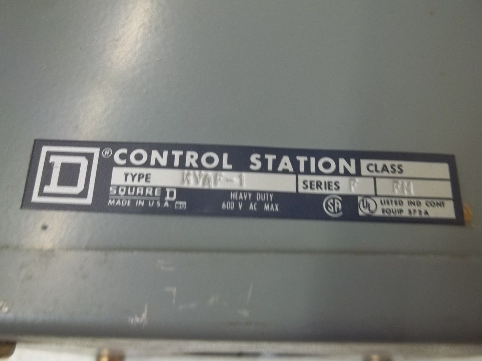 SQUARE D KYAF-1 CONTROL STATION UNMP