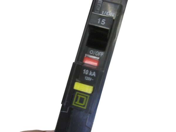 SQUARE D Q0B115GF1 CIRCUIT BREAKER 15A 1POLE 120V NSMP
