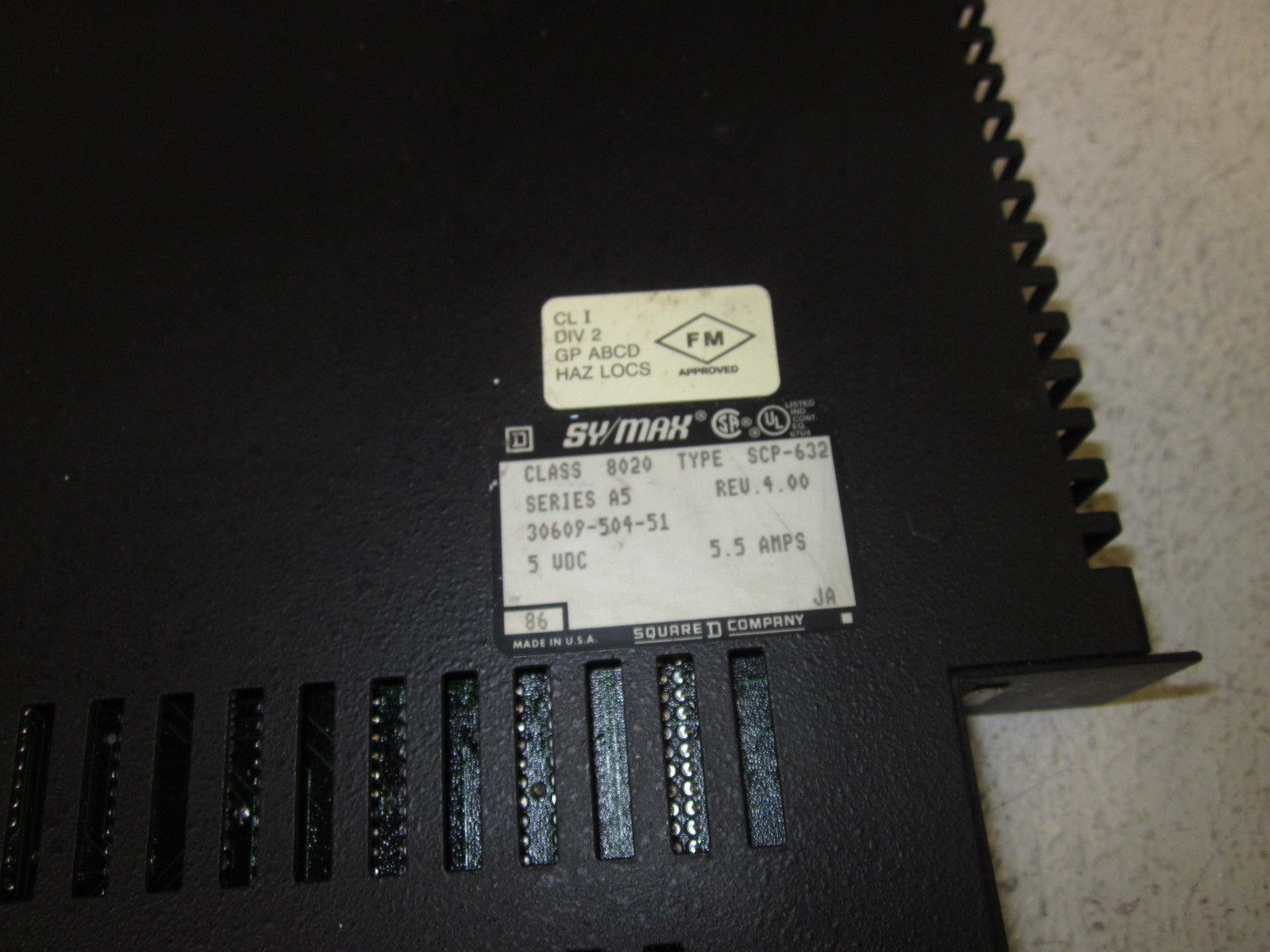 SQUARE D / SY/MAX PROCESSOR MODULE  820-SCP-632 UNMP