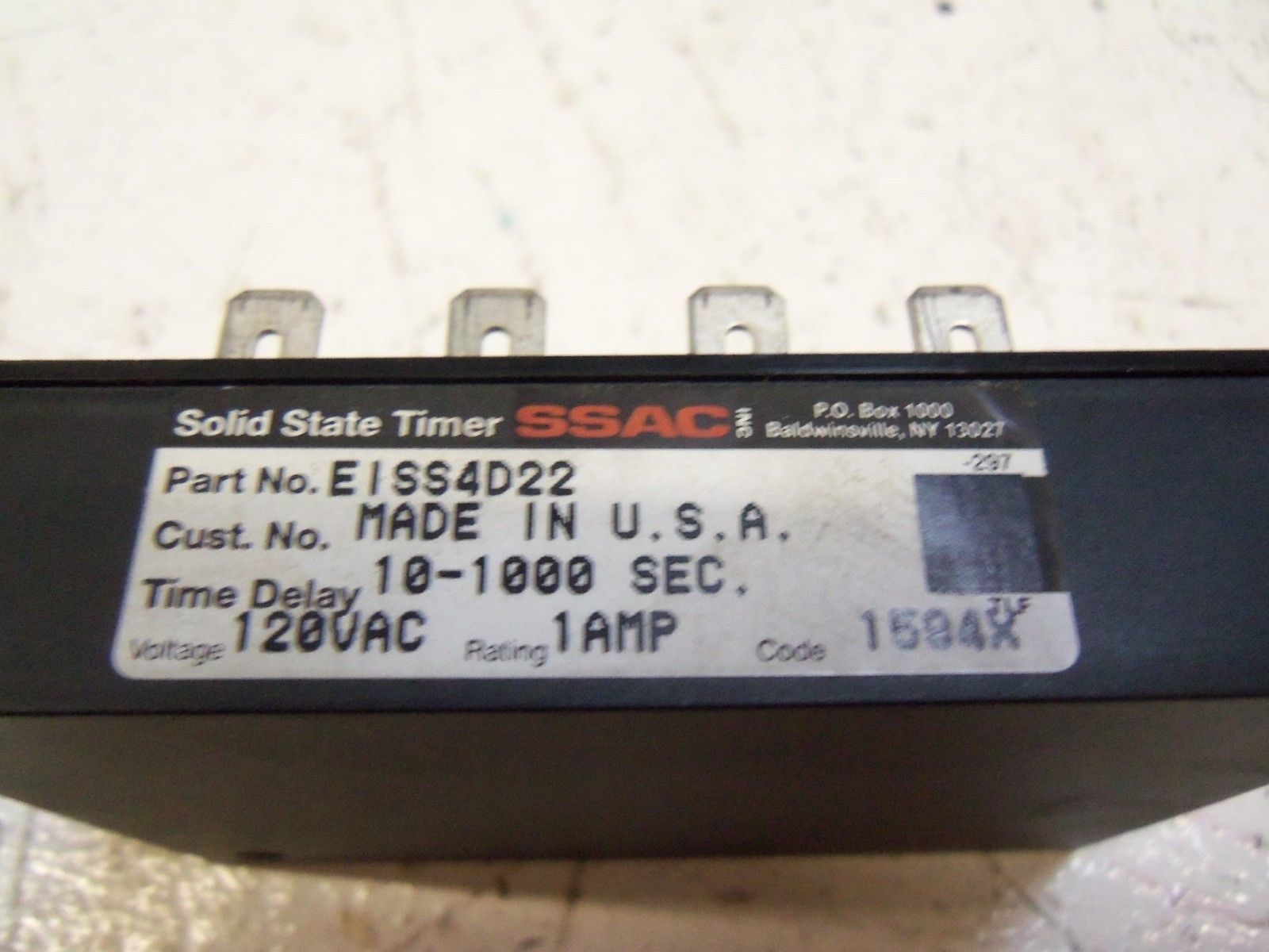 SSAC EISS4D22 SOLID STATE TIMER UNMP