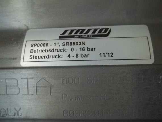 STASTO 8P0086-1" BALL VALVE WITH PNEUMATIC ACTUATOR *USED*