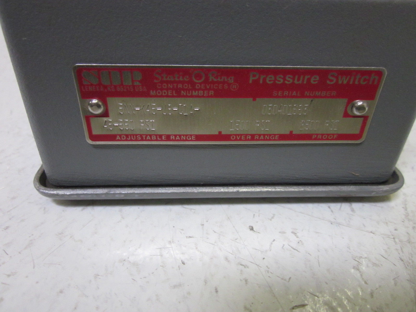 SOR 5NN-K45-08-C1A-030401603 PRESSURE SWITCH NSNP