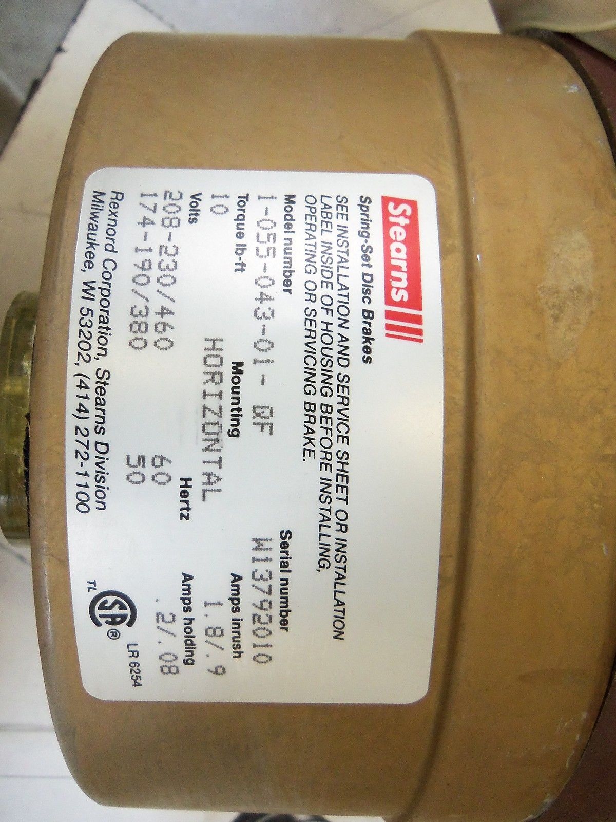 STEARNS 1-055-043-01-QF *NEW IN BOX*
