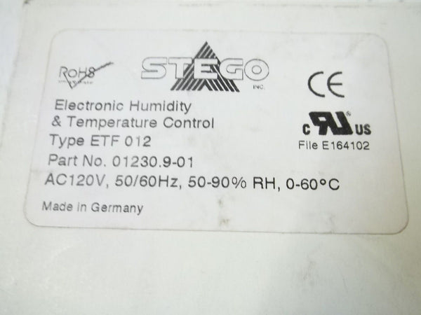 STEGO 01230.9-01 TYPE ETF 012 ELECTRONIC HUMIDITY & TEMP. CONTROLNSMP