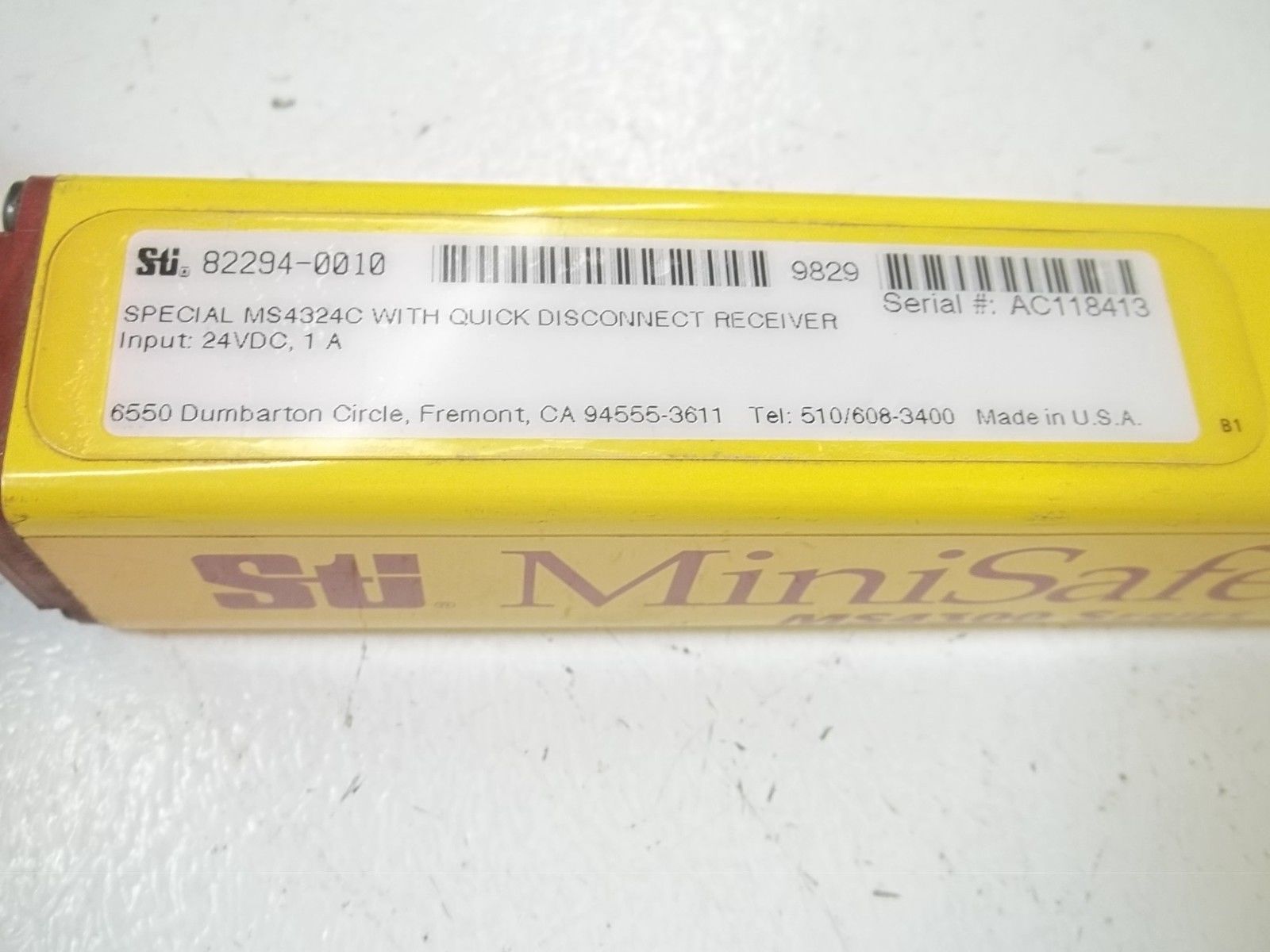 STI 82294-0010 WUICK DISCONNECT RECEIVER MS4324C  UNMP