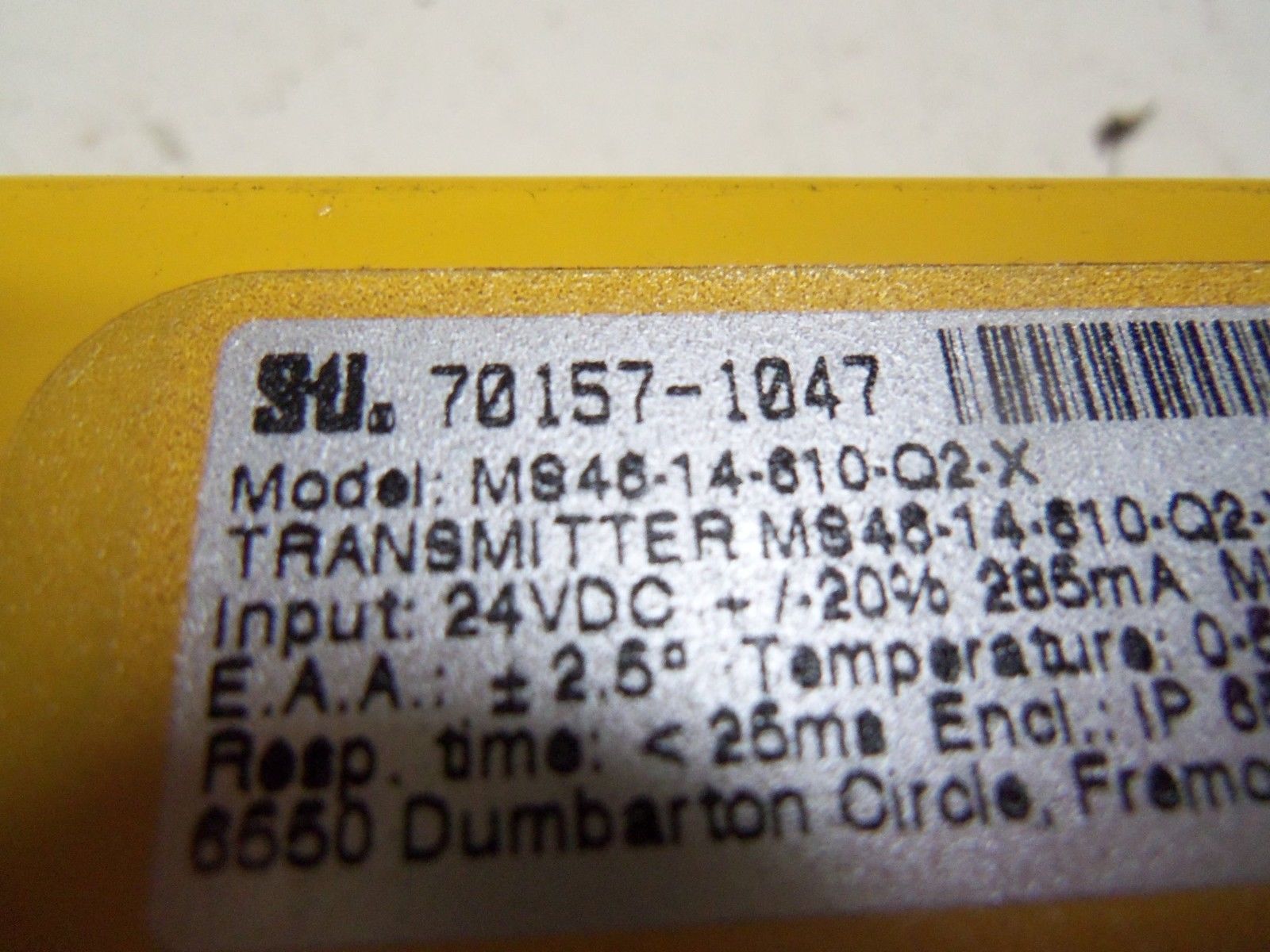 STI MS46-14-610-Q2-X LIGHT SCREEN TRANSMITTER UNMP