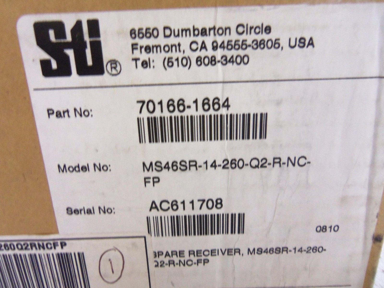 STI MS46SR-14-260-Q2-R-NC-FP RECEIVER NSMP