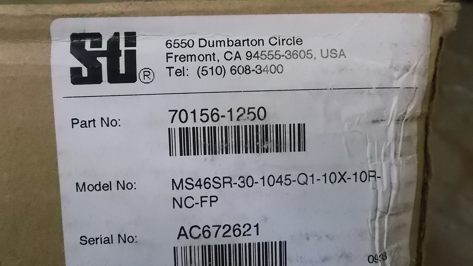 STI MS46SR-30-1045-Q1-10X-10R-NC-FP SENSOR NSMP