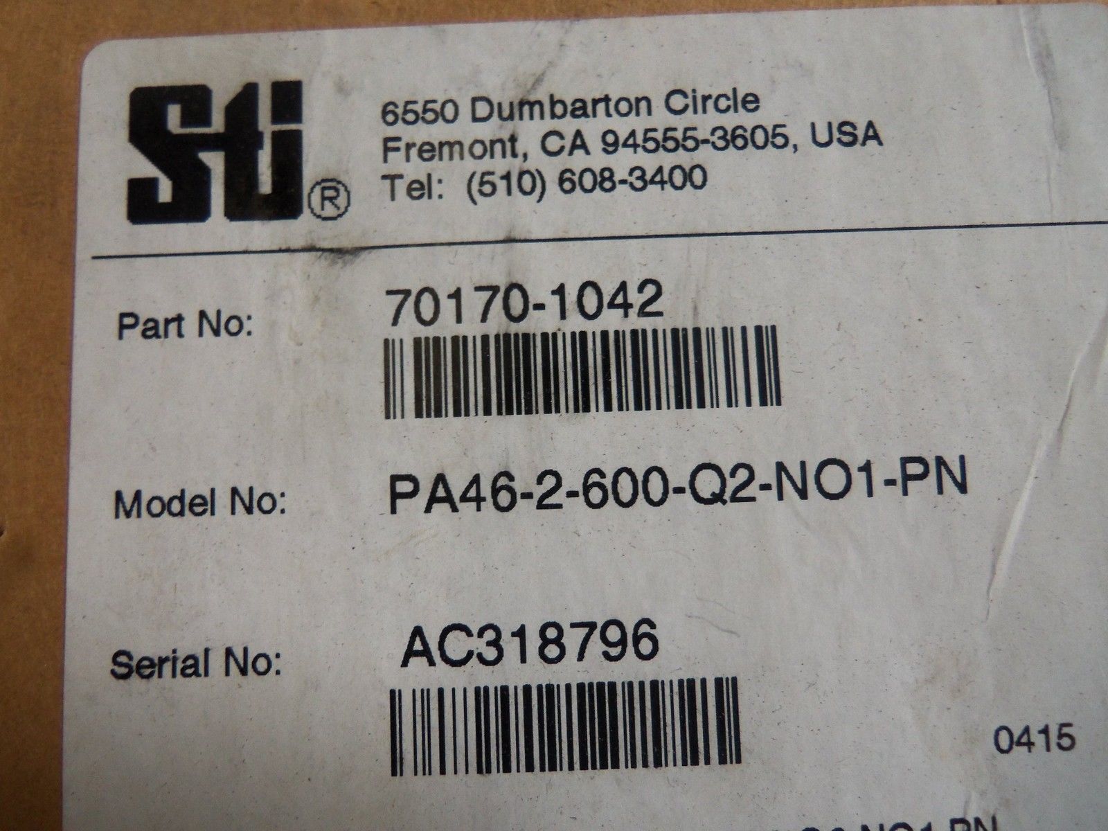 STI PA46-2-600-Q2-X SENSOR NSMP