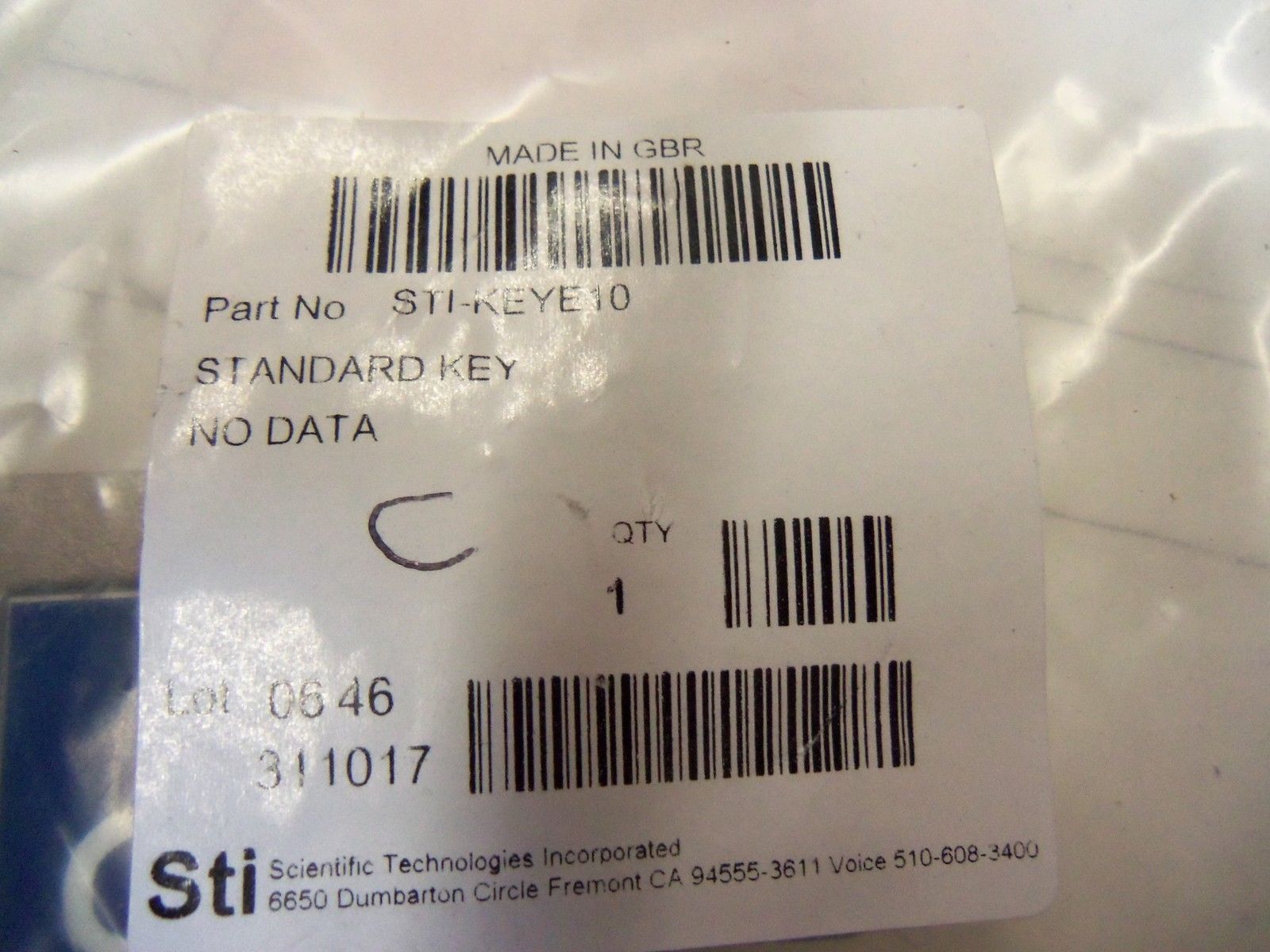 STI STI-KEYE10 STANDARD KEY C *NEW NO BOX*