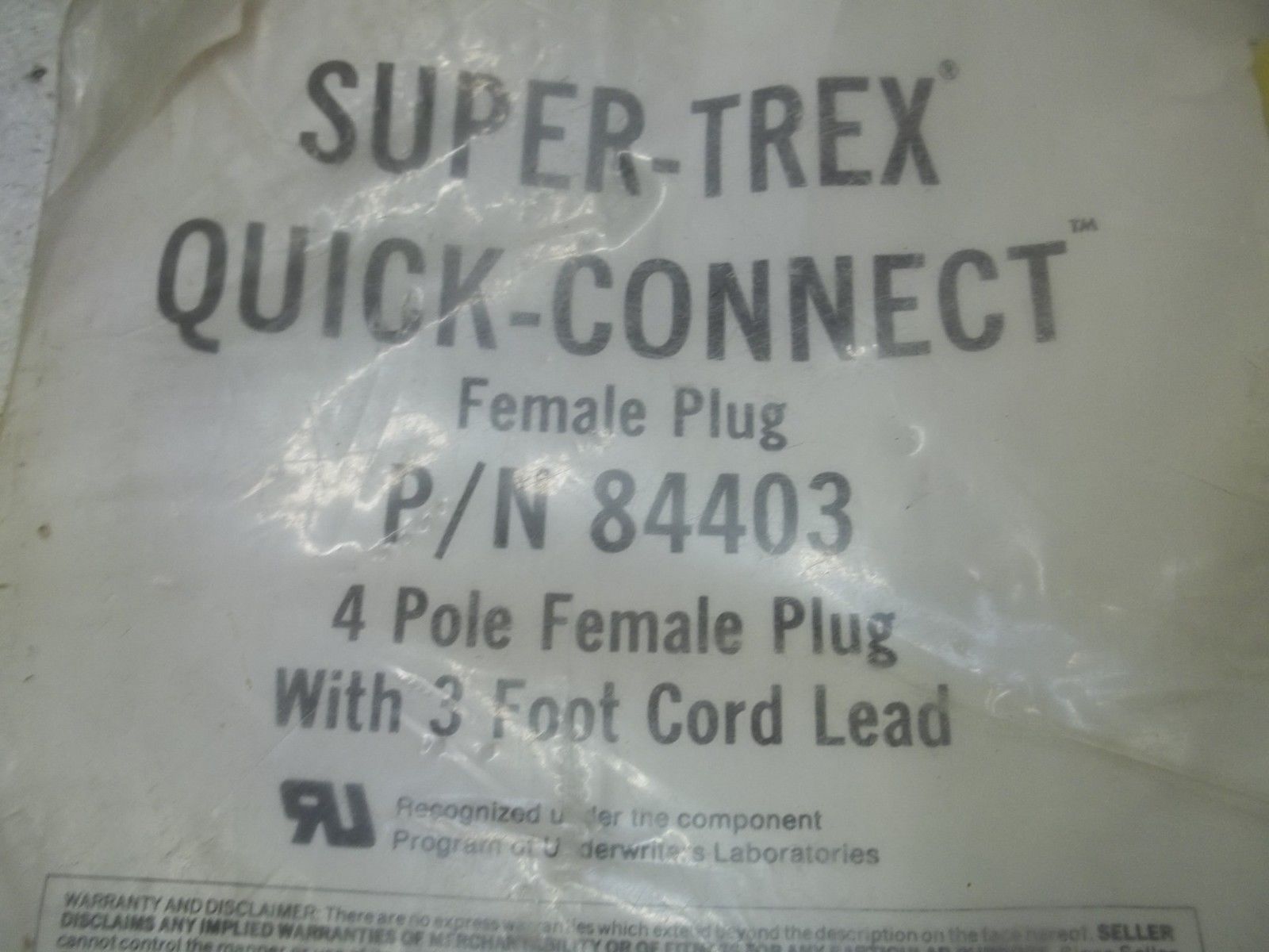 SUPER-TREX 84403 FEMALE PLUG NSMP