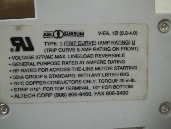 SURSUM V-EA51-G2,5A CIRCUIT BREAKER *NEW NO BOX*